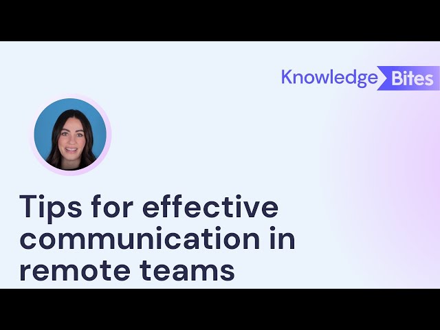 Tips for effective communication in remote teams