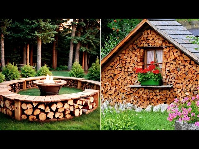 Small Garden and Backyard, Great Ideas for Firewood Storage, (35) Ideas!!