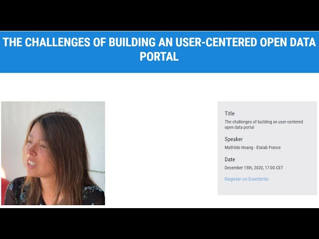The Challenges of Building a User-Centred Open Data Portal