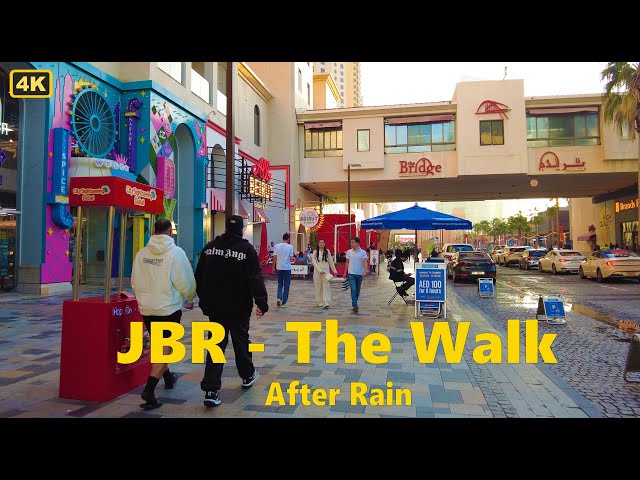 Dubai JBR-The Walk | Walking Tour After Rain | April 2024