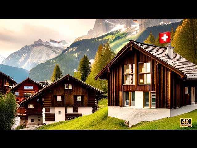 Mürren Village - Paradisiacal Switzerland | 4K UHD 60fps Video | Swiss Valley