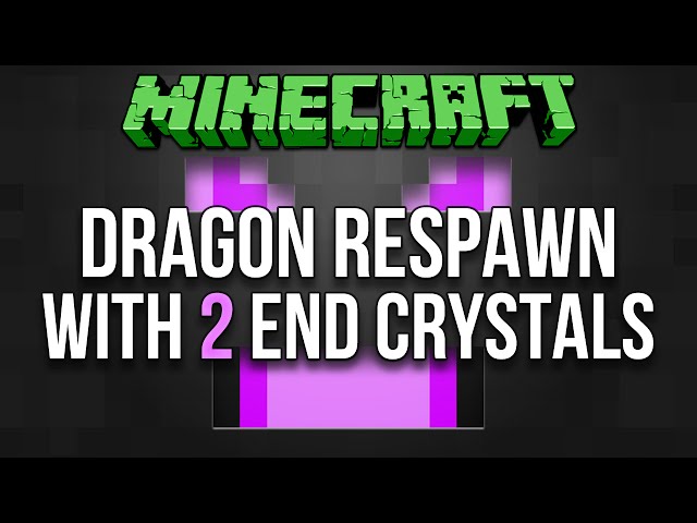Minecraft: How To Respawn Dragon With Two End Crystals Tutorial (Minecraft 1.9 & 1.10)