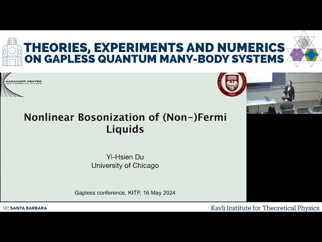 Nonlinear bosonization of (Non-)Fermi Liquids  ▸  Yi-Hsien Du (U. Chicago)