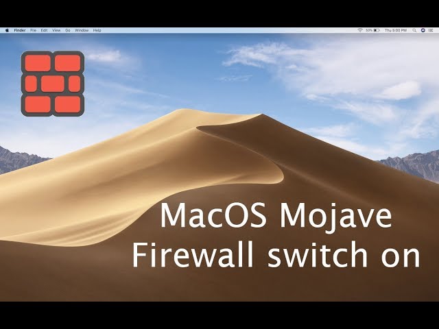 Mac Mini Mojave firewall - switch on!