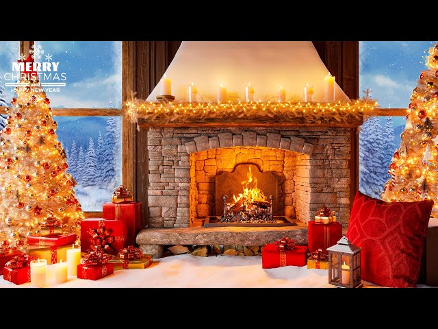 Beautiful Christmas Music With Fireplace, Christmas Sleep Music Fireplace, Cozy Christmas Fireplace