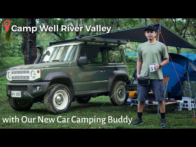 CAMP WELL RIVER VALLEY, Solo Car Camping at a Campsite by the River | Suzuki Jimny 4x4 | Tanay Rizal