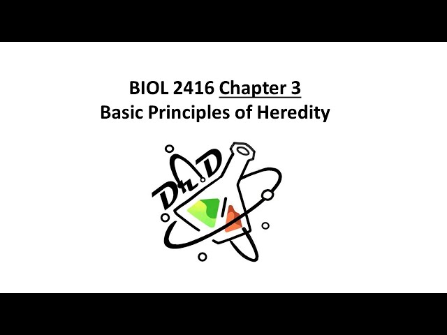 BIOL2416 Chapter 3 - Basic Principles of Heredity
