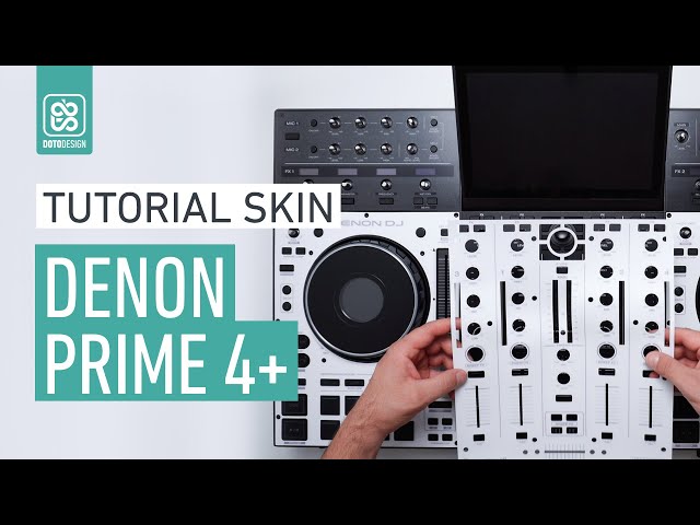 DENON PRIME 4 + Full White Skin - How to apply a dj controller Skin | Tutorial Doto Design