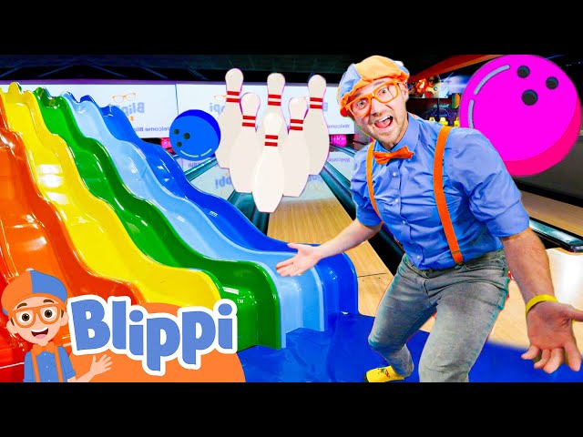 Bowling and Indoor Playgrounds with Blippi! | Fun Games with Friends | Educational Videos For Kids