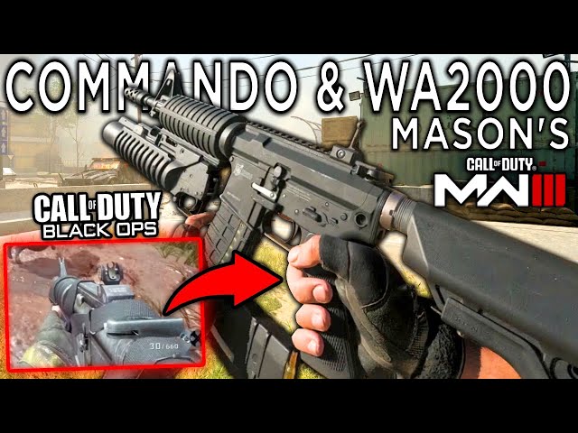 Mason's Commando & WA2000 from BO1 Victor Charlie Mission - Modern Warfare 3 Multiplayer Gameplay