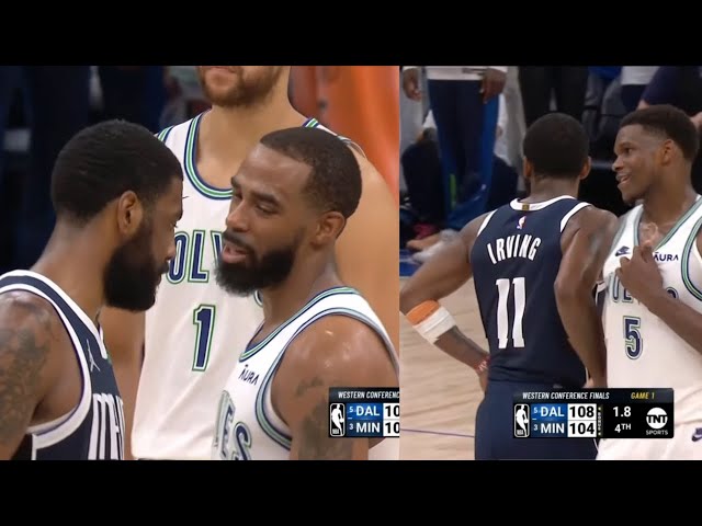 KYRIE IRVING TRASH TALKS MIKE CONLEY & ANTHONY EDWARDS TO LET THEM KNOW!