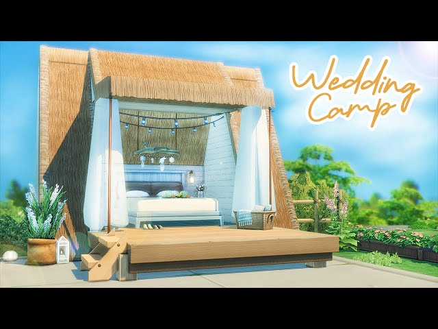 Wedding Camp 🤍🐇Trailer Park for Honeymoon | No CC | Stop Motion Build | Sims 4 + Cottage Living