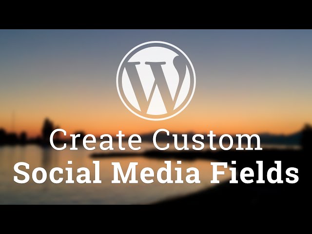 Part 5 - WordPress Theme Development - Custom Social Media Fields and Sanitize Callbacks