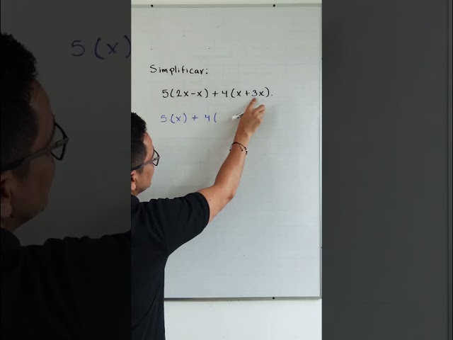 Simplificar una expresión algebraica. Primer método #matematicas #algebra
