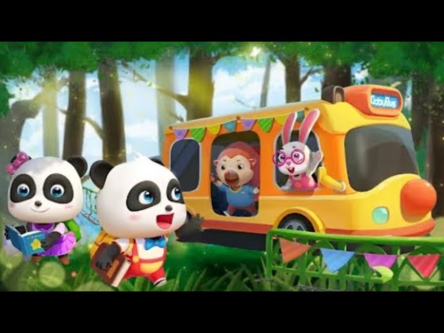 Go! To School || Little Panda School Bus || Take the school bus to school! || Babybus