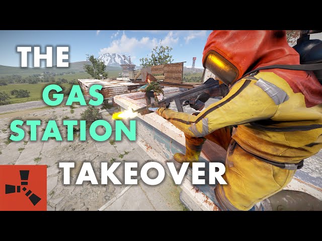 How a duo utilises the gas station monument to our advantage in Rust (Online Raid Defense)