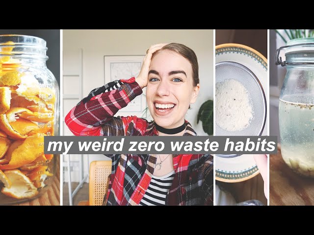 15 WEIRD ZERO WASTE HABITS // odd and nifty hacks to stay waste free
