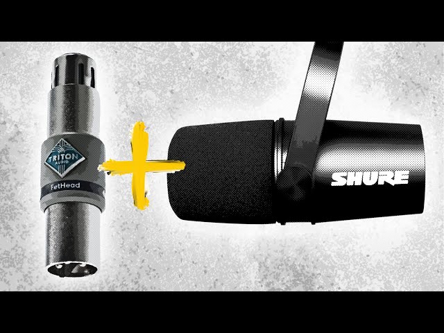 SHURE MV7 with and without TRITON AUDIO FETHEAD