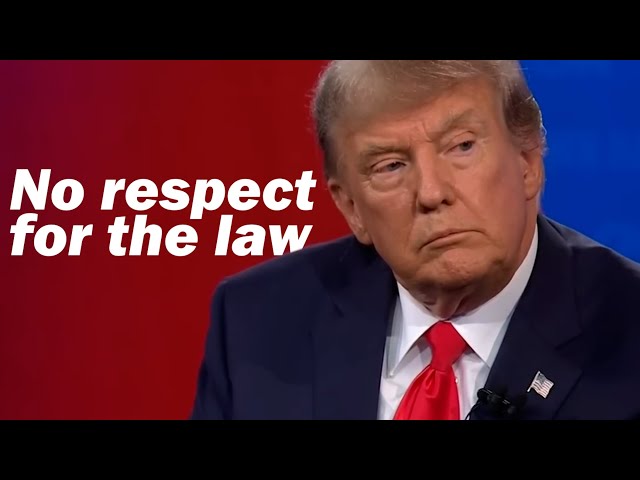 Trump's too busy to follow the law