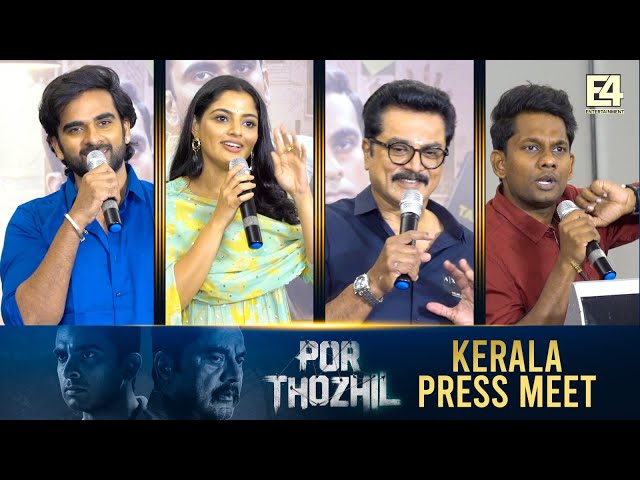 Por Thozhil Movie Team Kerala Pressmeet | Sarath Kumar | Ashok Selvan | Nikhila Vimal | Vignesh Raja