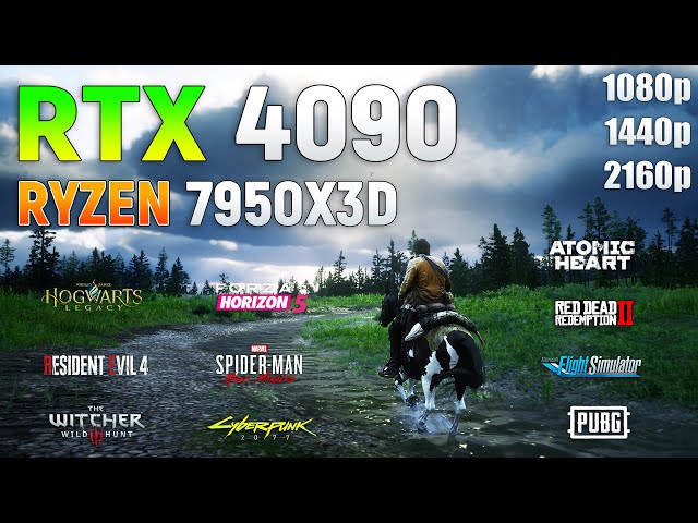 GeForce RTX 4090 + Ryzen 9 7950X3D - Test in 10 Games l 1080p l 1440p l 4K l