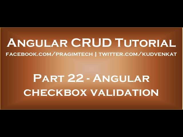 Angular checkbox validation
