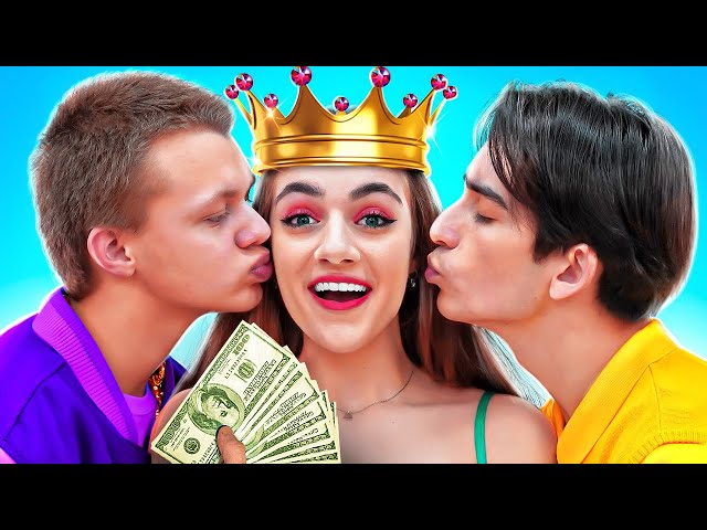 Poor Crash vs. Rich Crush | FIRST KISS AND AWESOME SITUATIONS IN RELATIONSHIPS
