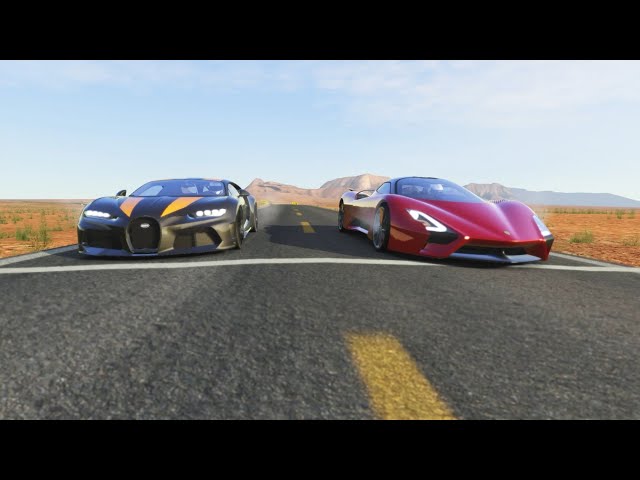 SSC Tuatara vs Bugatti Chiron Super Sport 300+ at Monument Valley