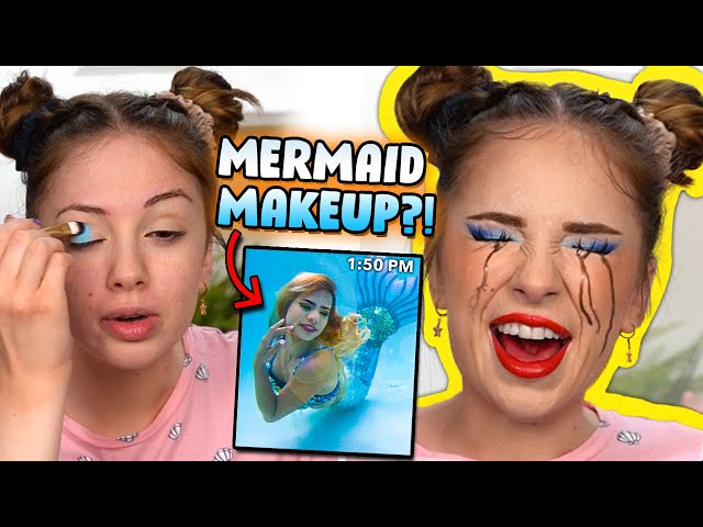I Tried Following A MERMAID'S MAKEUP ROUTINE