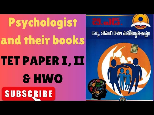 Psychologist and there books important topics for tet Rapid revision#tstet2024 #tspscdsc#aptet#apdsc