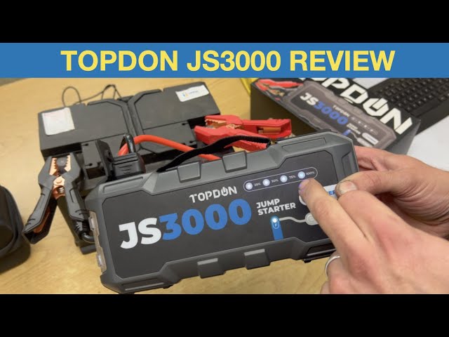 TOPDON JS3000 jump starter Review (For 9L Gas  & 7L Diesel engines)