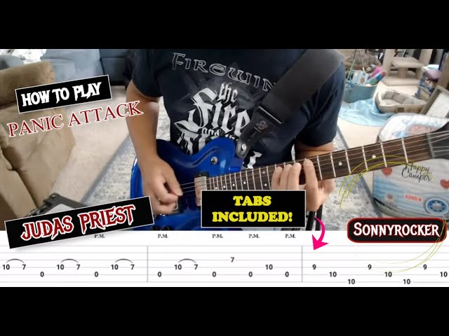 Judas Priest - Panic Attack guitar lesson HOW TO PLAY their new single! (Intro, Verse, Chorus riffs)