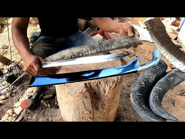 how to make sheaths and knife handles using buffalo horns