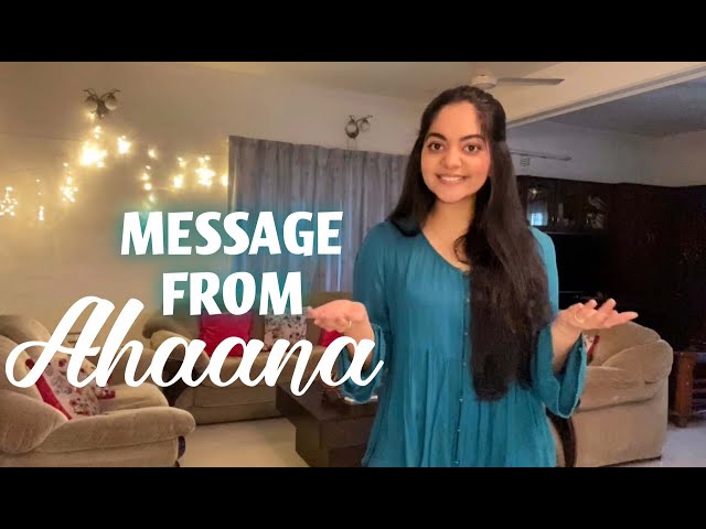 From Me to You | Ahaana Krishna | 21 day lock-down | Corona