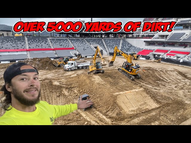 The HUGE Job Removing Dirt From a Monster Jam Stadium!