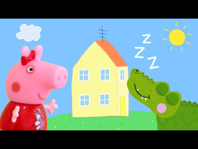 Peppa Pig Sleepover with Sleepy Silly Crocodile