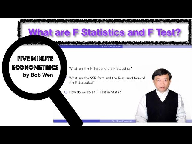 What are F Statistics and F Test? | 【Five Minute Econometrics】Topic 10