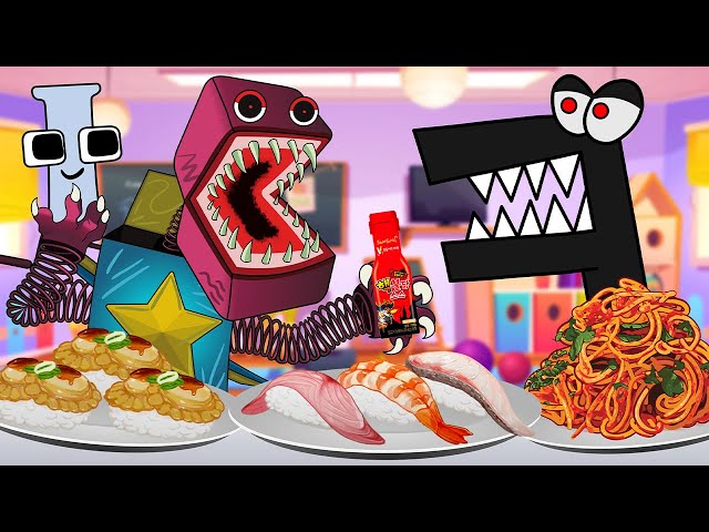 Boxy Boo and Alphabet Lore I vs F Mukbang Alphabetlore Animation