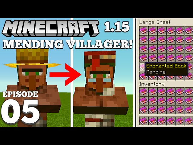 How To Get a Mending Villager Minecraft 1.15+ #5