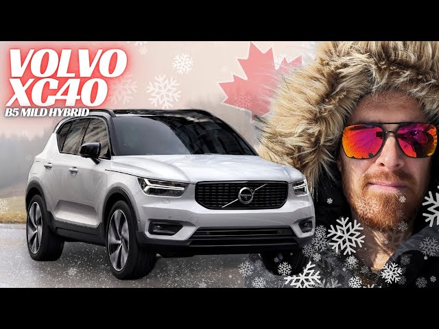 2024 Volvo XC40 Review, Night Drive, B5 Mild Hybrid Tested on Snow and Ice