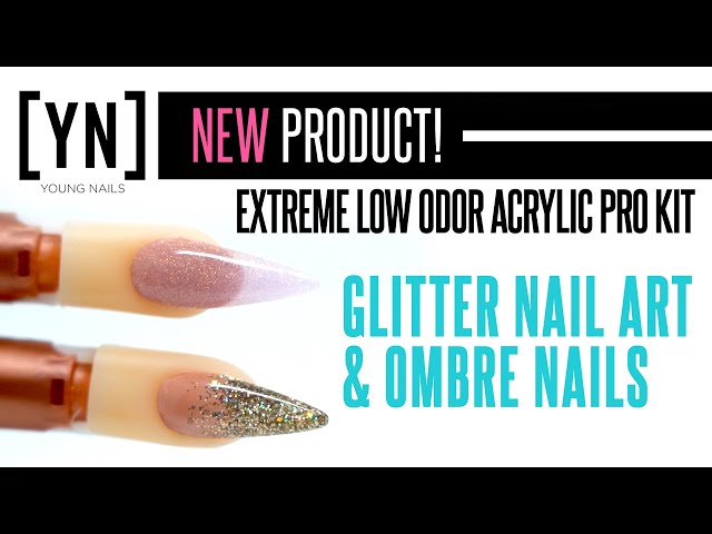 Extreme Low Odor Acrylic Glitter Nail Designs & Ombré