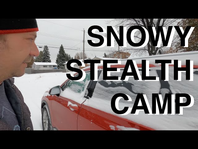 Residential Stealth Car Camping In Snow