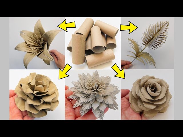 5 Amazing Toilet Paper Rolls Flowers 🌹 Easy Home DIY Decor Ideas 💐 Smart Recycling Crafts ♻️