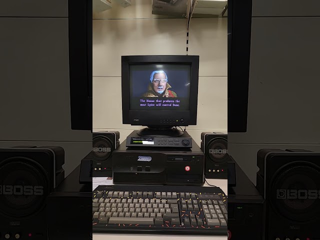 The full intro of Dune II using a Roland MT32 with Roland MA-12 speakers.