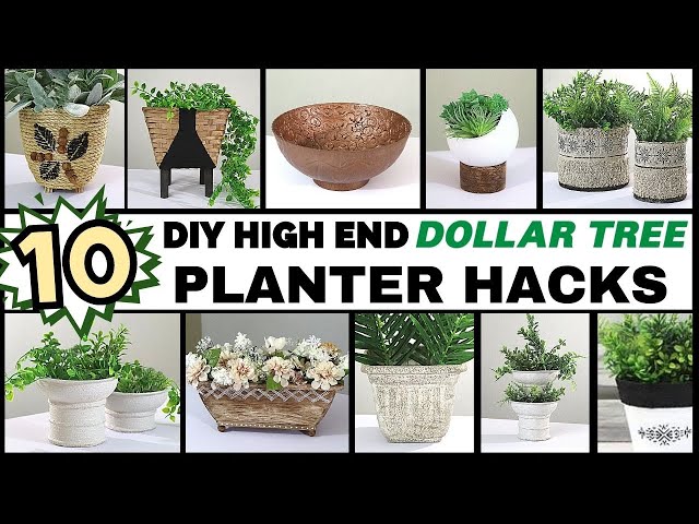 10 Amazing Dollar Tree DIY PLANTER Hacks | Dollar Tree DIY HACKS | Hot Humble Pie DIY