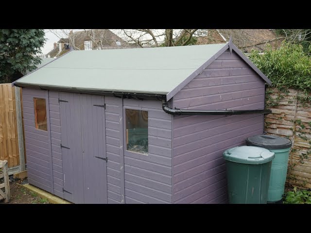 How to fit shed guttering and connect to water butts