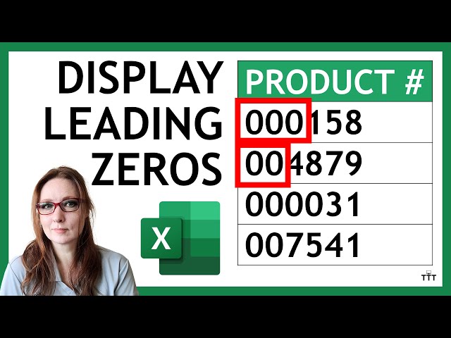 How to Display Leading Zeros in Excel