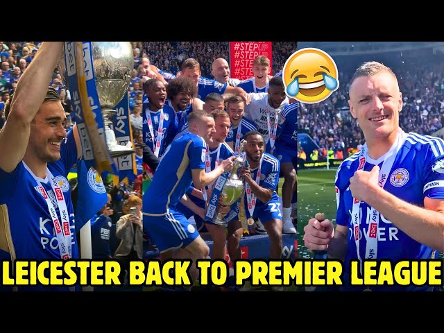 Leicester City Lifting Championship Trophy and Promotion To Premier League!