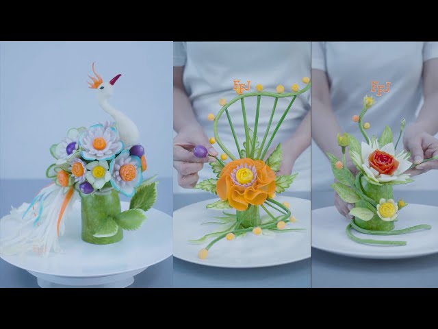 3 Amazing Arts Crafted with Vegetables in Food Garnishes & Decorations 2024