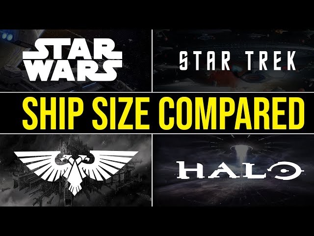 Which Sci-Fi Universe has the LARGEST SHIP? | Star Wars, WH40k, Halo, Star Trek